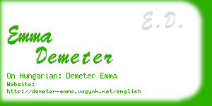 emma demeter business card